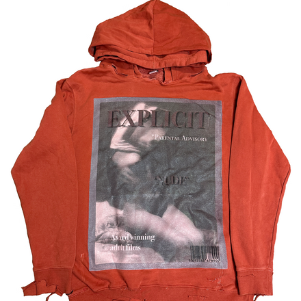 Red nude hoodie