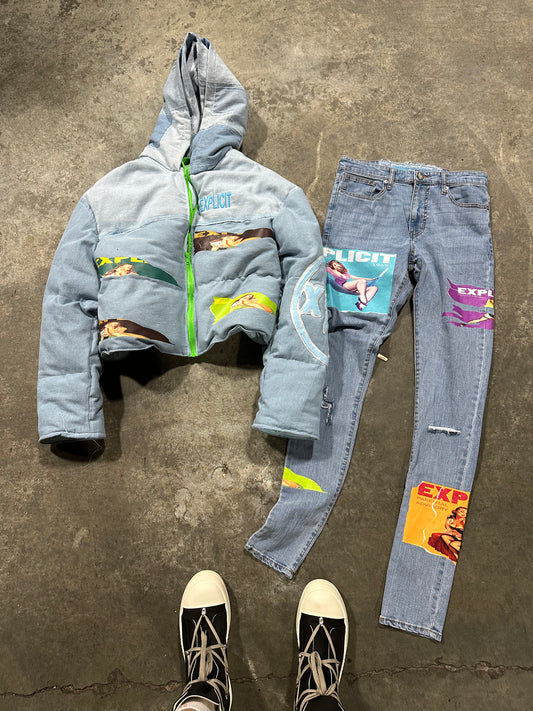 Magazine denim set