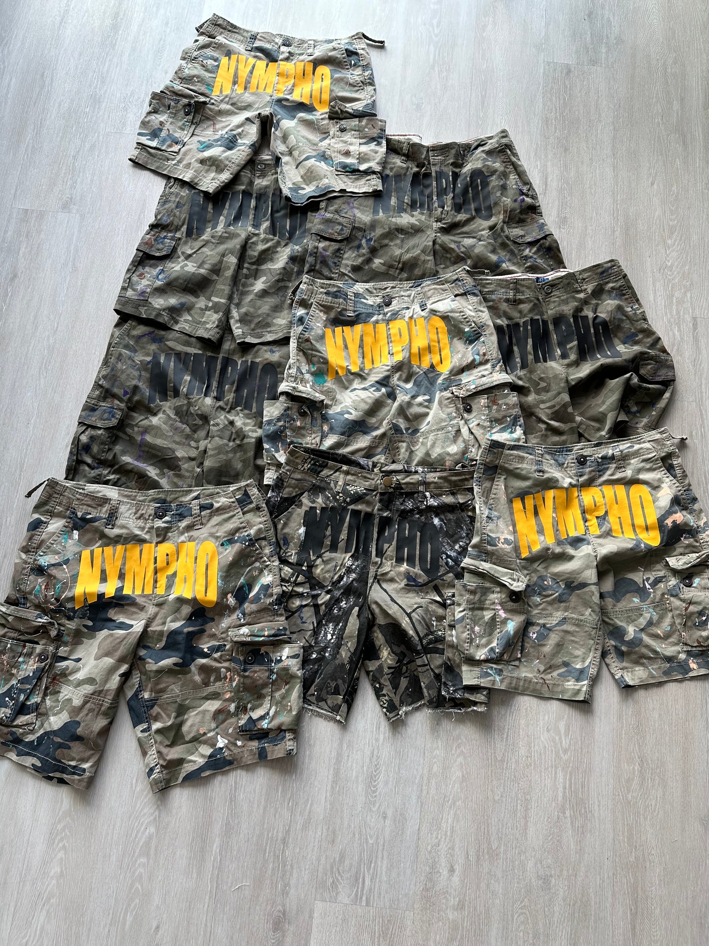 Black camo nympho shorts