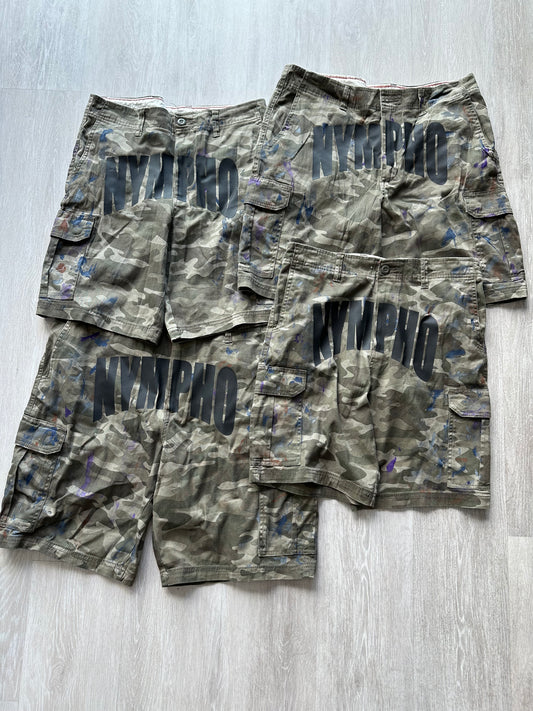 Black camo nympho shorts