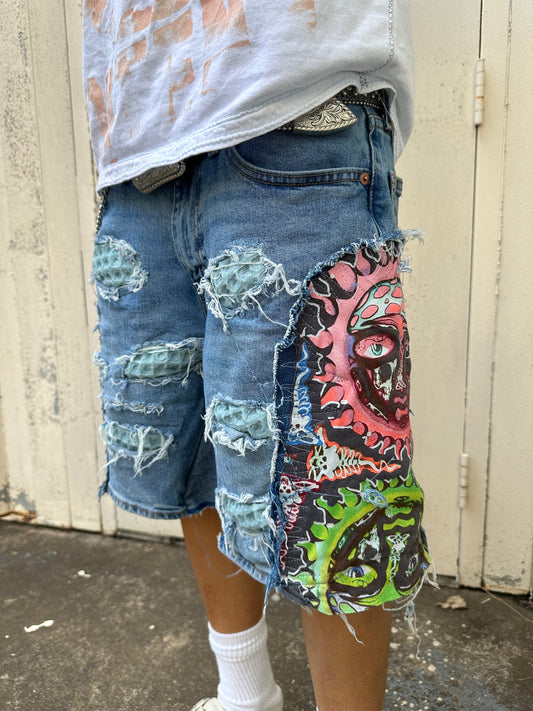 1 of 1 Distressed denim set